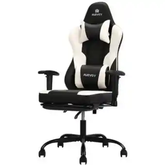 Linio Silla gamer omega reclinable con reposa pies negra - blanca oferta