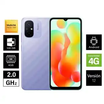 Falabella Celular xiaomi redmi 12c ram4gb 128gb purpura oferta