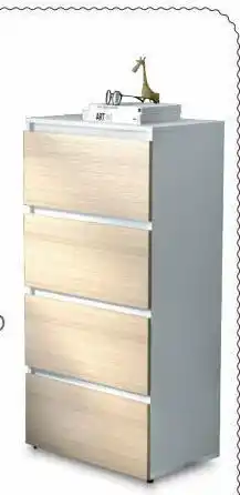 Easy Cómoda berlín 4 cajones • 123 x 61 x 37 cm • arena polar oferta