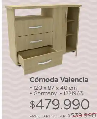 Easy Cómoda valencia • 120 x 87 x 40 cm • germany oferta