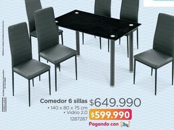 Easy Comedor 6 sillas • 140 x 80 x 75 cm oferta