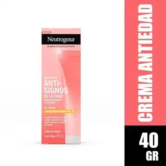 Crema antiedad neutrogena bright boost fps30 x 40g