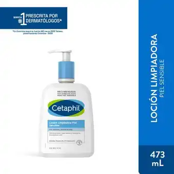 Dermatológica Cetaphil loción limpiadora piel sensible 473 ml oferta