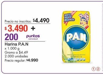 Metro Harina p.a.n x 1.000 g oferta