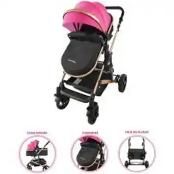 Falabella Coche bebe moises happy baby rosa fj oferta