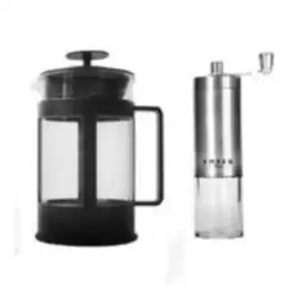 Falabella Kit cafetero molino manual  prensa francesa 800ml oferta