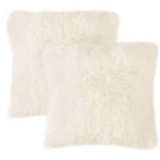 Falabella Kit x 2 fundas cojines péludo - marfil oferta