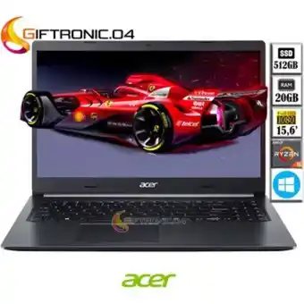 Linio Portátil acer 15.6 amd r5 ram 20gb 512gb ssd black oferta