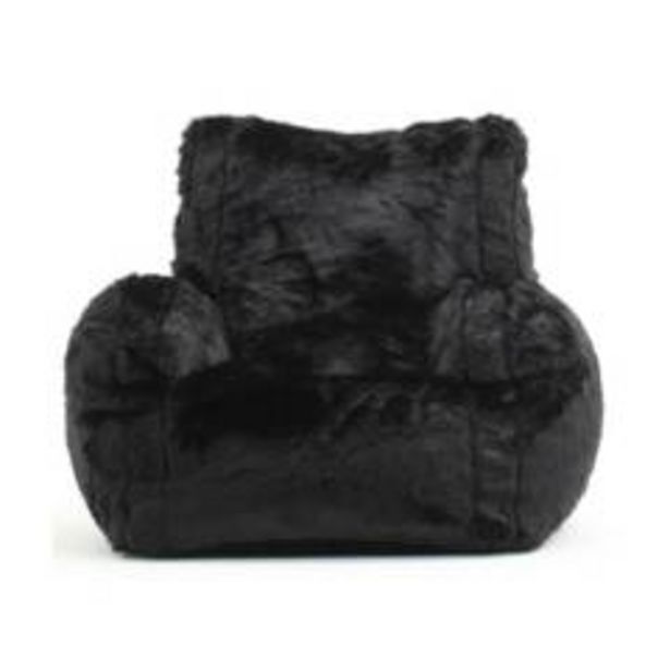 Falabella Sillon puff king en peluche ultrasuave - negro oferta
