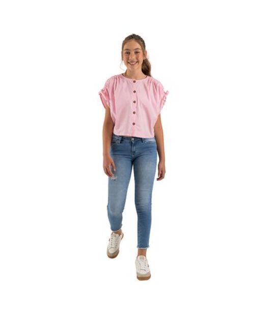 Offcorss Camisa manga corta con nudo en mangas para niña oferta