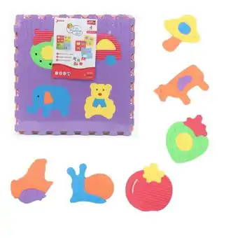 Alkosto Alfombra rompecabezas antibacterial figuras animales - vehículos 4 piezas sunta toys oferta