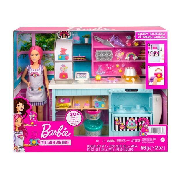 Alkosto Set de juego barbie repostería para decorar con muñeca oferta