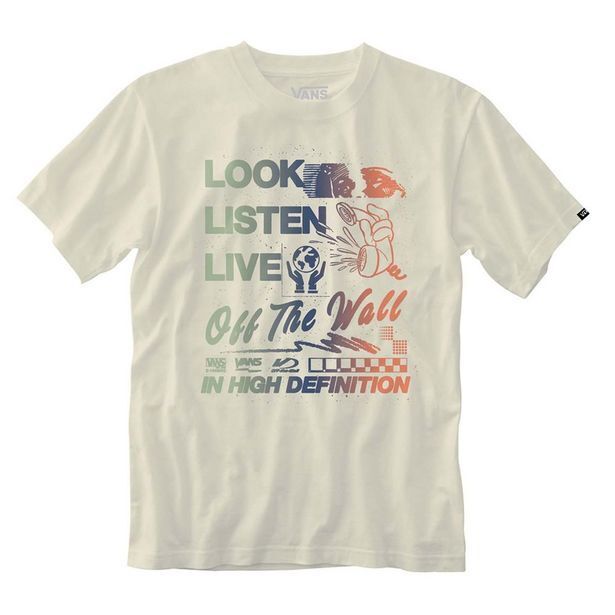 Vans Camiseta manga corta blanca look listen live ss hombre vans oferta