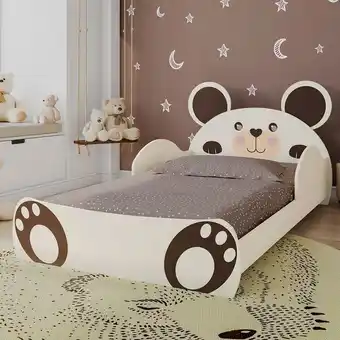 Muebles Jamar Cama infantil 1.00 oso beige, marrón oferta