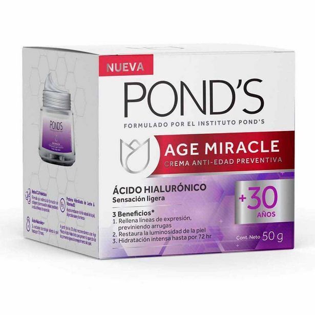 Superdroguería Olímpica Crema facial ponds age miracle anti edad preventiva +30 50 g oferta