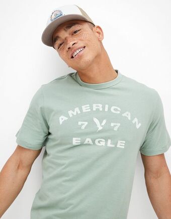 American Eagle Camiseta gráfica ae ultra suave oferta