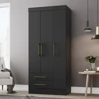 Muebles Jamar Closet 82x181x47 onix negro mate oferta