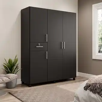 Muebles Jamar Closet antartic plus negro 140x180x47* oferta