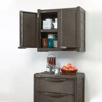 Rimax Armario gabinete doble apariencia rattan oferta