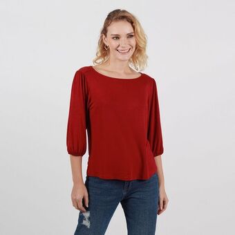 Fuera de Serie Camisa cuello redondo manga 3cuartos oferta