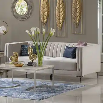Muebles Jamar Sofá 3 puestos celta velvet fantasy camel* oferta