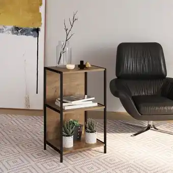 Muebles Jamar Mesa decorativa alamo natural oscuro, negro oferta