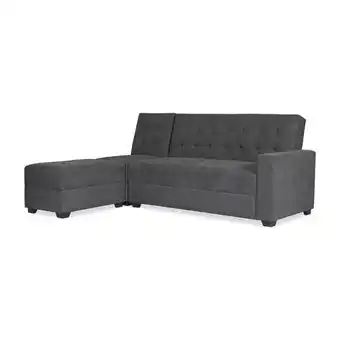 Muebles Jamar Sala cama metz microfibra dorsey plomo, negro oferta