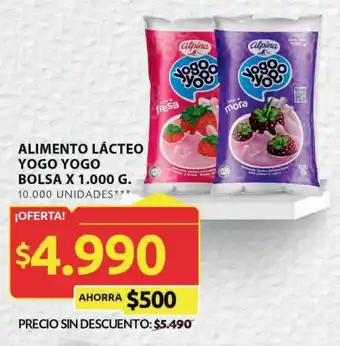 Ara ALIMENTO LÁCTEO YOGO YOGO BOLSA X 1.000 G. oferta