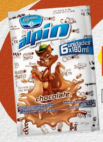 Ara LECHE SABORIZADA ALPIN DE 180 ML. X 6 UN. oferta