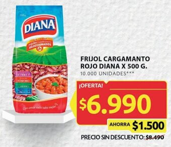 Ara FRIJOL CARGAMANTO ROJO DIANA X 500 G. oferta