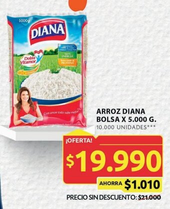 Ara ARROZ DIANA BOLSA X 5.000 G. oferta