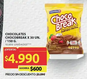 Ara CHOCOLATES CHOCOBREAK X 30 UN. / 150 G. oferta