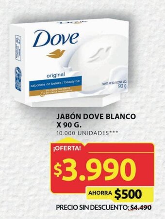 Ara JABÓN DOVE BLANCO x 90 G. oferta