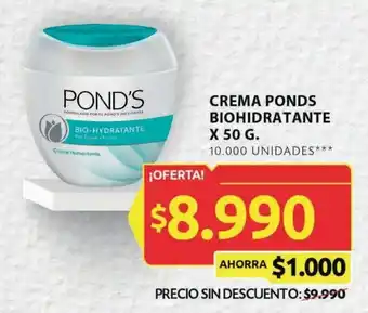 Ara CREMA PONDS BIOHIDRATANTE x 50 G. oferta