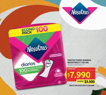 Ara PROTECTORES DIARIOS NOSOTRAS X 100 UN. oferta