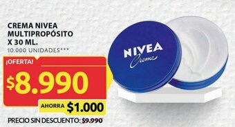 Ara CREMA NIVEA MULTIPROPÓSITO X 30 ML. oferta