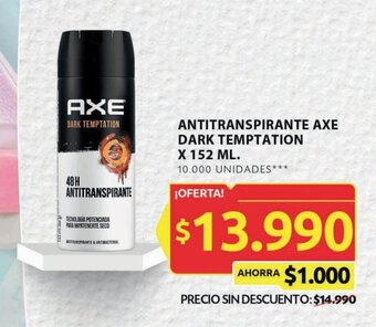 Ara ANTITRANSPIRANTE AXE DARK TEMPTATION X 152 ML. oferta