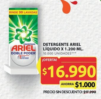 Ara DETERGENTE ARIEL LÍQUIDO X 1.200 ML. oferta
