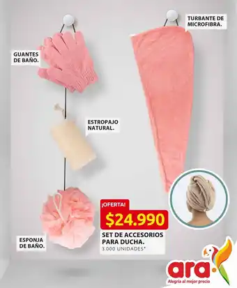 Ara SET DE ACCESORIOS PARA DUCHA oferta