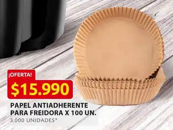 Ara PAPEL ANTIADHERENTE PARA FREIDORA X 100 UN. oferta