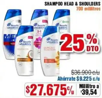 Alkosto SHAMPOO HEAD & SHOULDERS 700 mililitros oferta