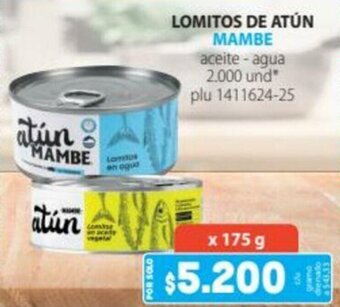 Colsubsidio LOMITOS DE ATÚN MAMBE aceite-agua x 175 G. oferta