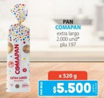 Colsubsidio PAN COMAPAN extra largo x 520 G. oferta