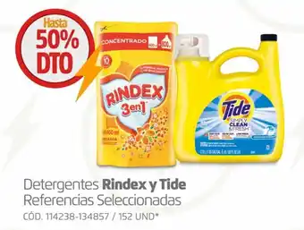 Makro Detergentes Rindex y Tide Referencias Seleccionadas oferta