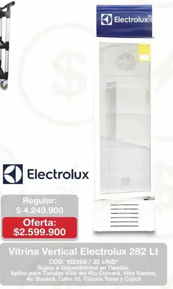 Makro Electrolux Vitrina Vertical Electrolux 282 Lt oferta