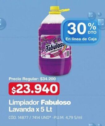 Makro Limpiador Fabuloso Lavanda x 5 Lt oferta