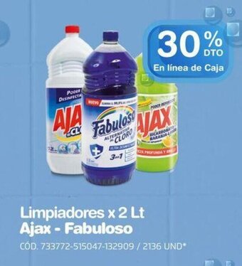 Makro Limpiadores x 2 Lt Ajax - Fabuloso oferta