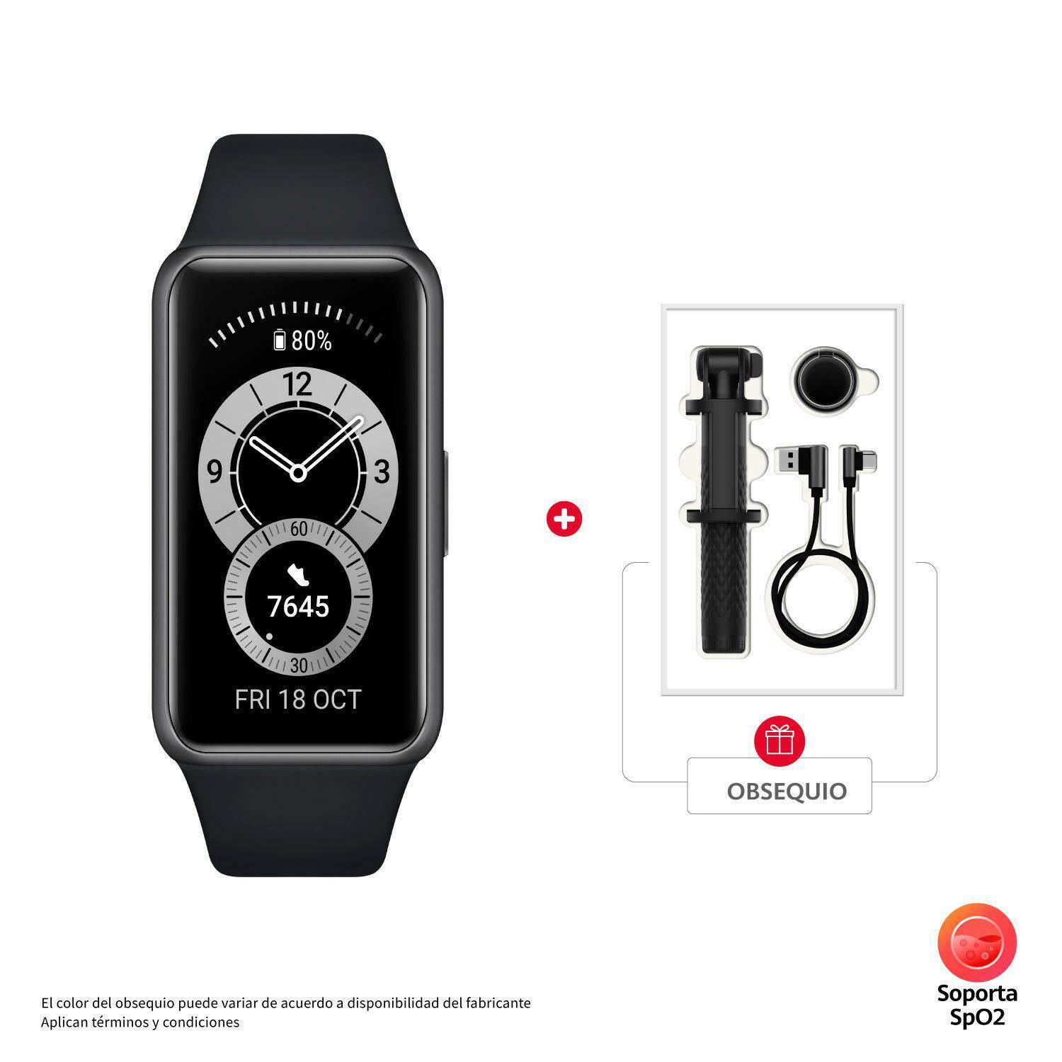 Oferta Smartband Deportiva Huawei Band 6 + Caja Accesorios en Falabella