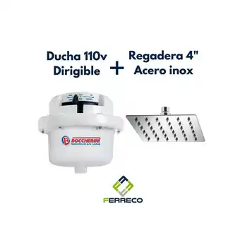 Falabella Ducha fusión 120v + regadera acero inox 4" oferta