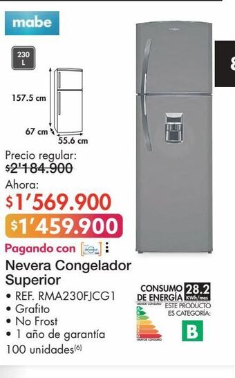 Metro Nevera congelador superior oferta